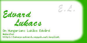 edvard lukacs business card